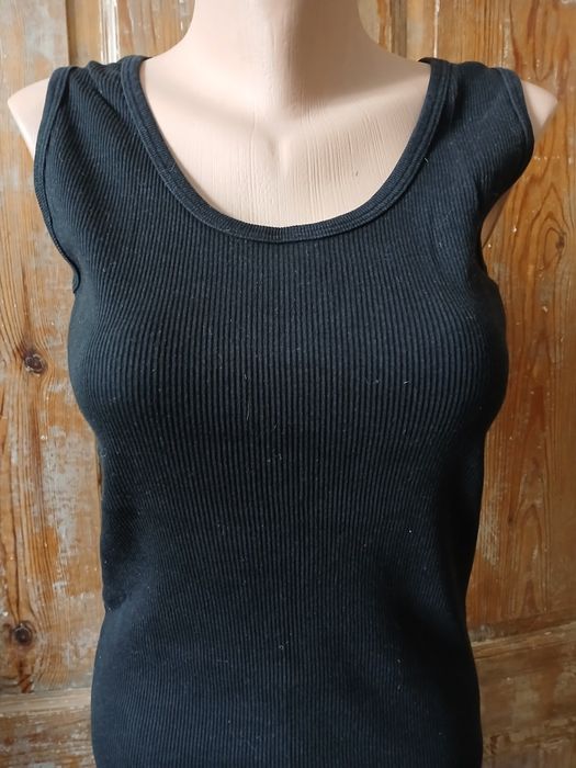 Czarny bawełniany top+gratis