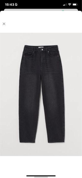 Джинси  мом  H&M чорні