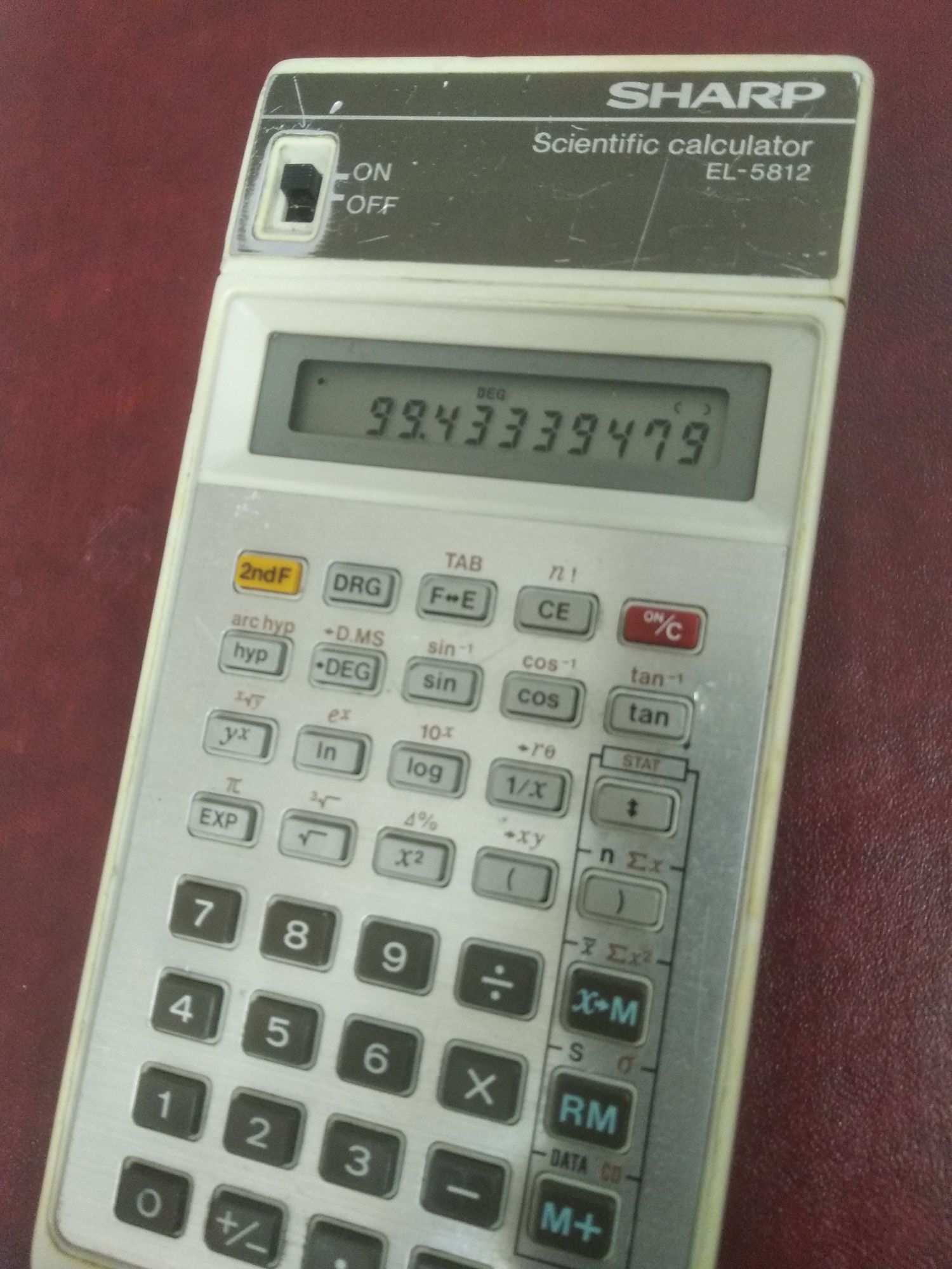 Раритетный калькулятор SharpEL-5812 Vintage Antique Calculator