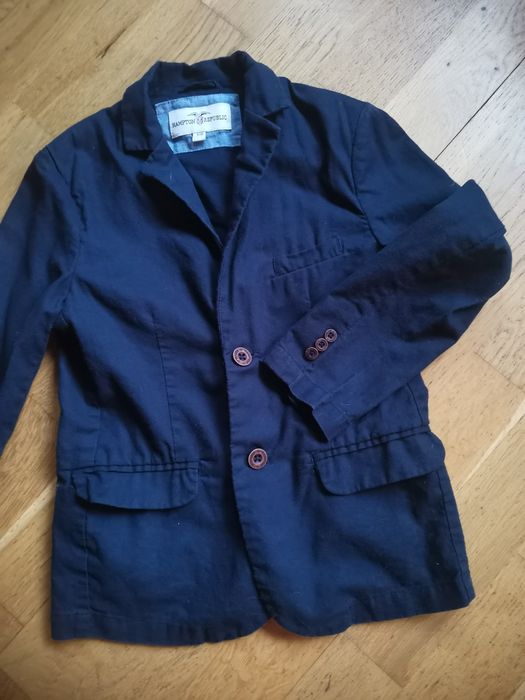 Hampton republic granatowa marynarka len i bawełna