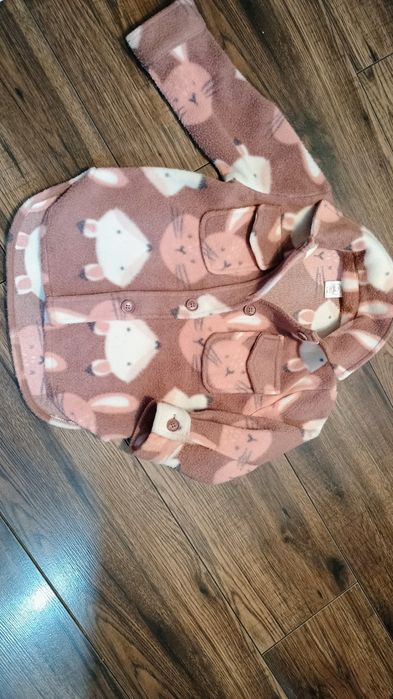 Kurtka koszulowa 110 116 koszula polar kurteczka narzutka różowy