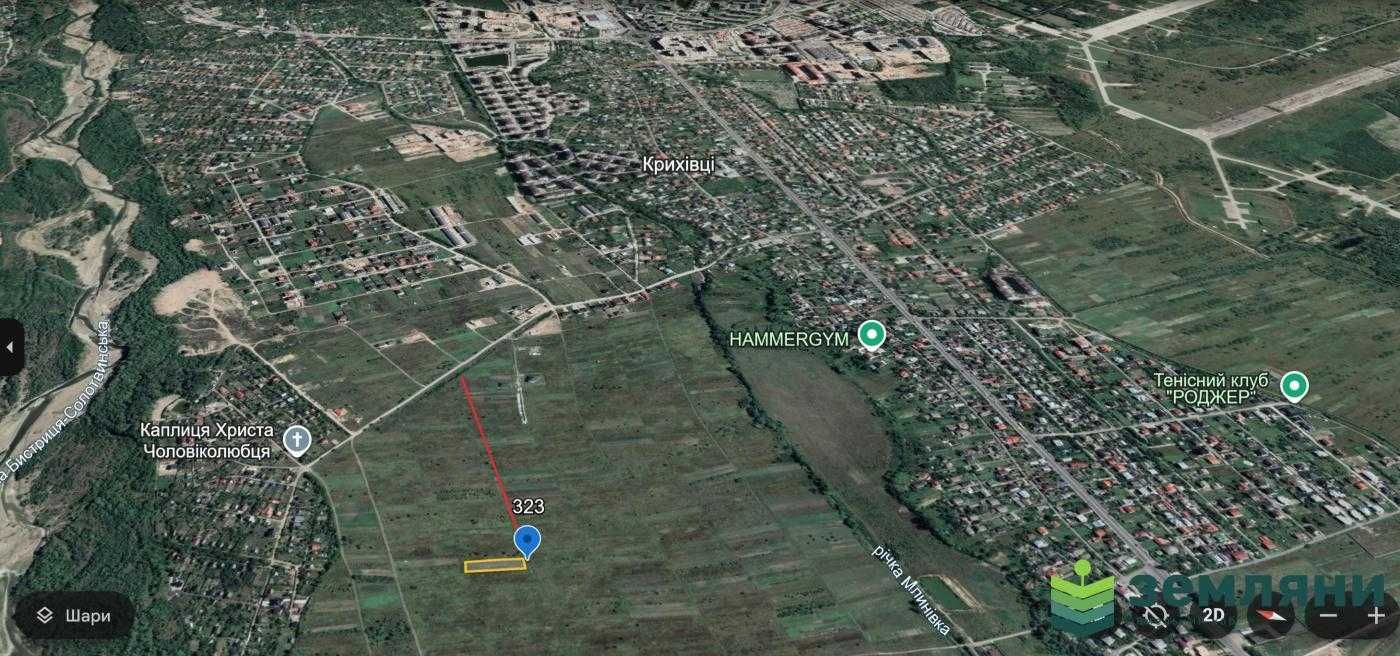 Продається ділянка 15 сот під СГ в с. Крихівці