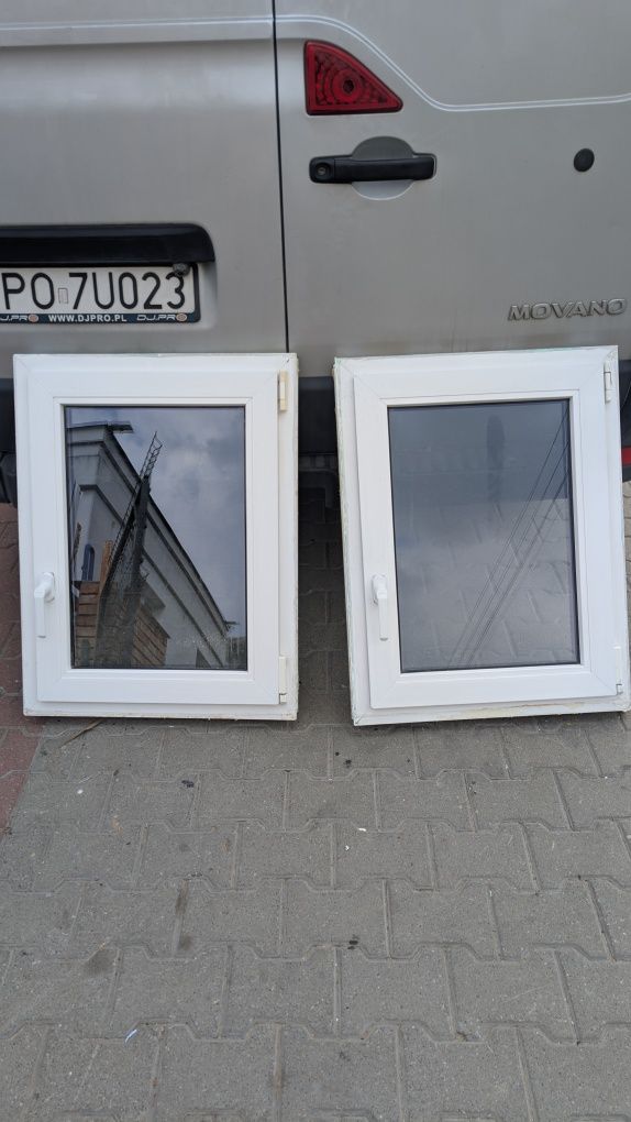 KR HAUS okno 67x87 2 szt rozwierno uchylne używane okna drzwi POZNAŃ