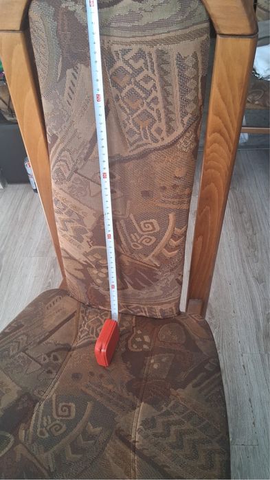 Krzesła 6 szt komplet zestaw krzeseł brazowych do stolu