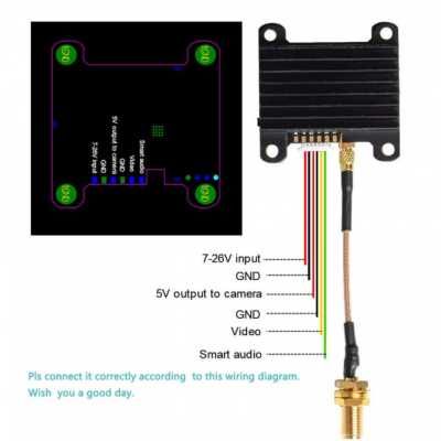 Відеопередавач (VTX) AKK Race Ranger 1.6W 5.8GHz 48CH L,X Band
