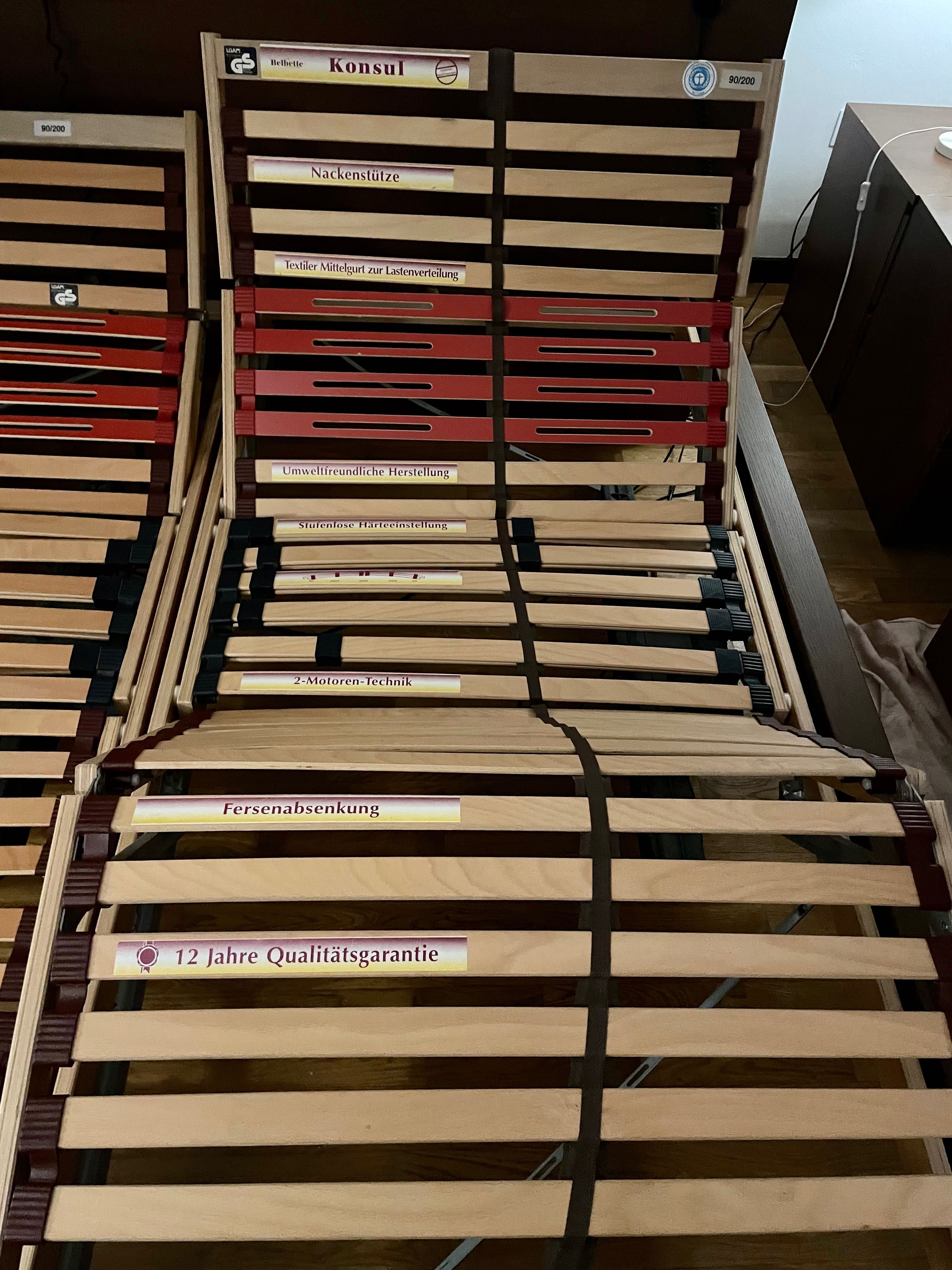 2 stelaże Konsul drewniane, reg. elektrycznie - rama łóżka Ikea GRATIS
