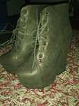 Botas de Salto Alto - Castanho cintilante