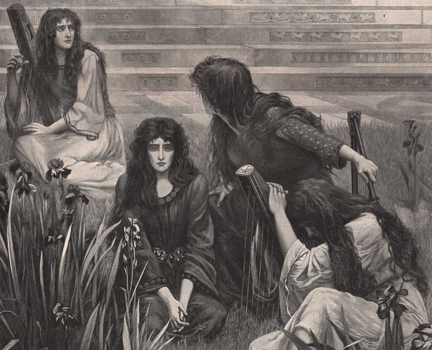 Schmalz: Babilon. Duży piękny drzeworyt ilustracyjny 1906 r. autentyk