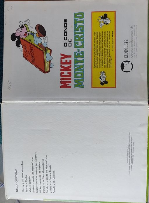 Livro Mickey - Conde de Monte Cristo