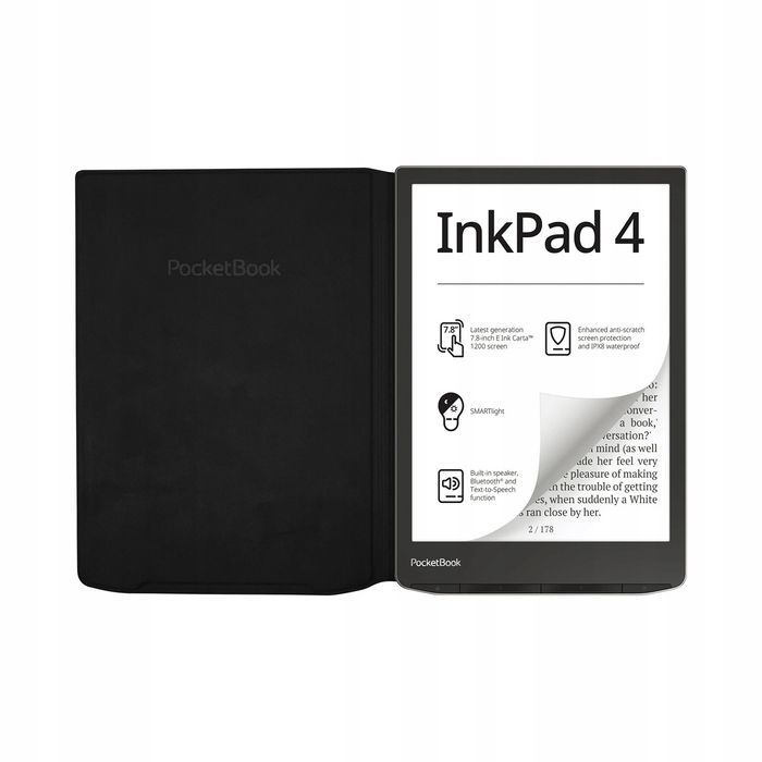 outlet etui pocketbook inkpad 4 flip czarne magnetyczne zamknięcie