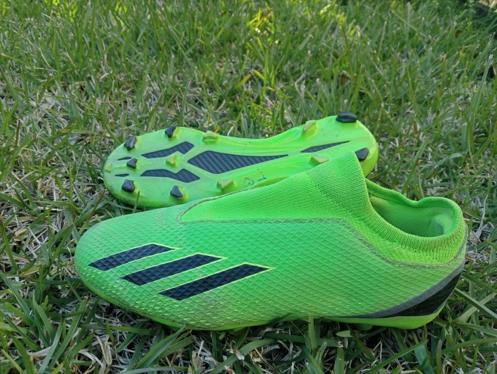 Chuteiras Criança Adidas X Speedportal.3 Laceless FG Solar Green