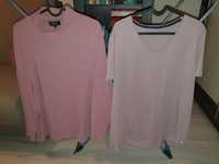 Damski Golf + koszulka  w odcieniach pudrowego różu rozm. XL 44-46