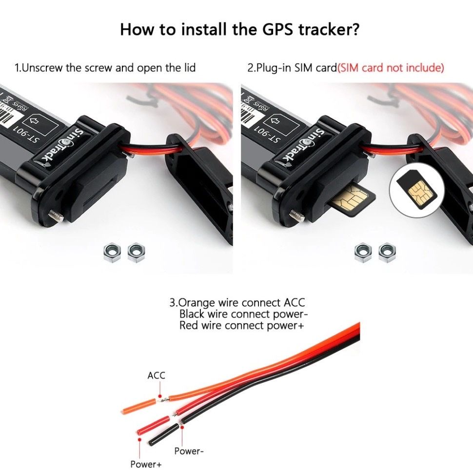ПОТУЖНИЙ GPS трекер SinoTrack ST901 ОРИГІНАЛ ДЖПС трекер St901 6V-90V