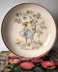 Patera do powieszenia talerz piękna stara ceramika Ulmer Keramik