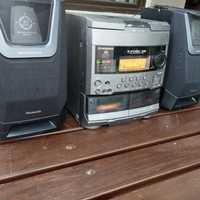 Wieża Pioneer, radio, cd, magnetofon, głośniki, aux