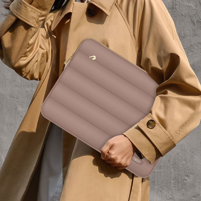 Etui Tech-Protect Puffy 13-14" Miękka Wyściółka DO Laptopa Orzech