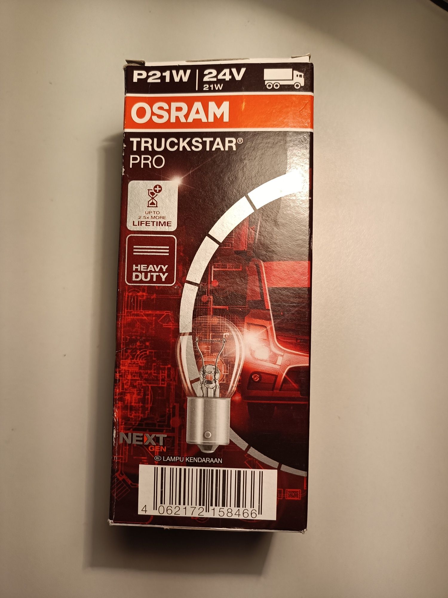 10x osram Truckstar p21w