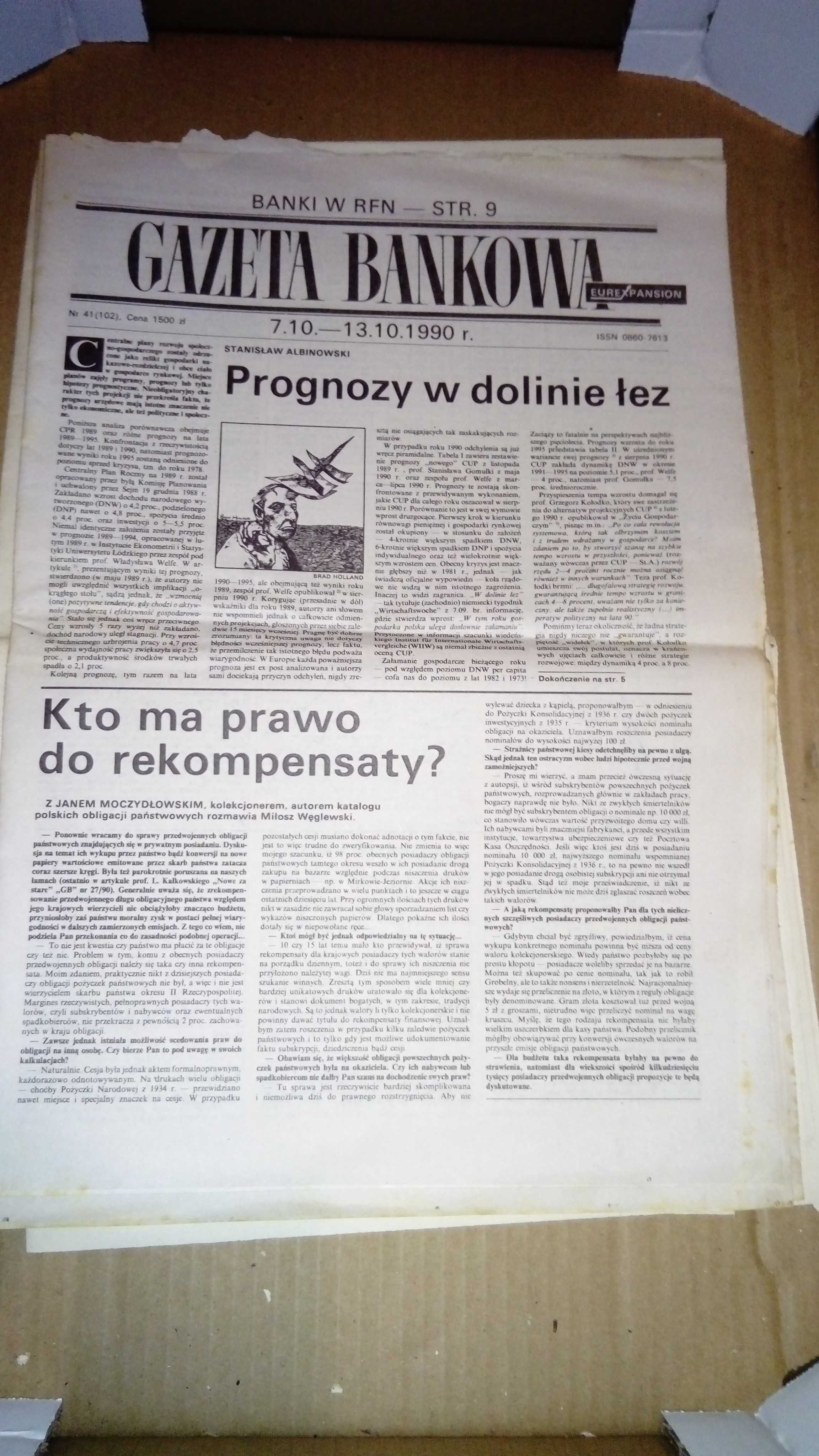 Gazety z 1990 roku..