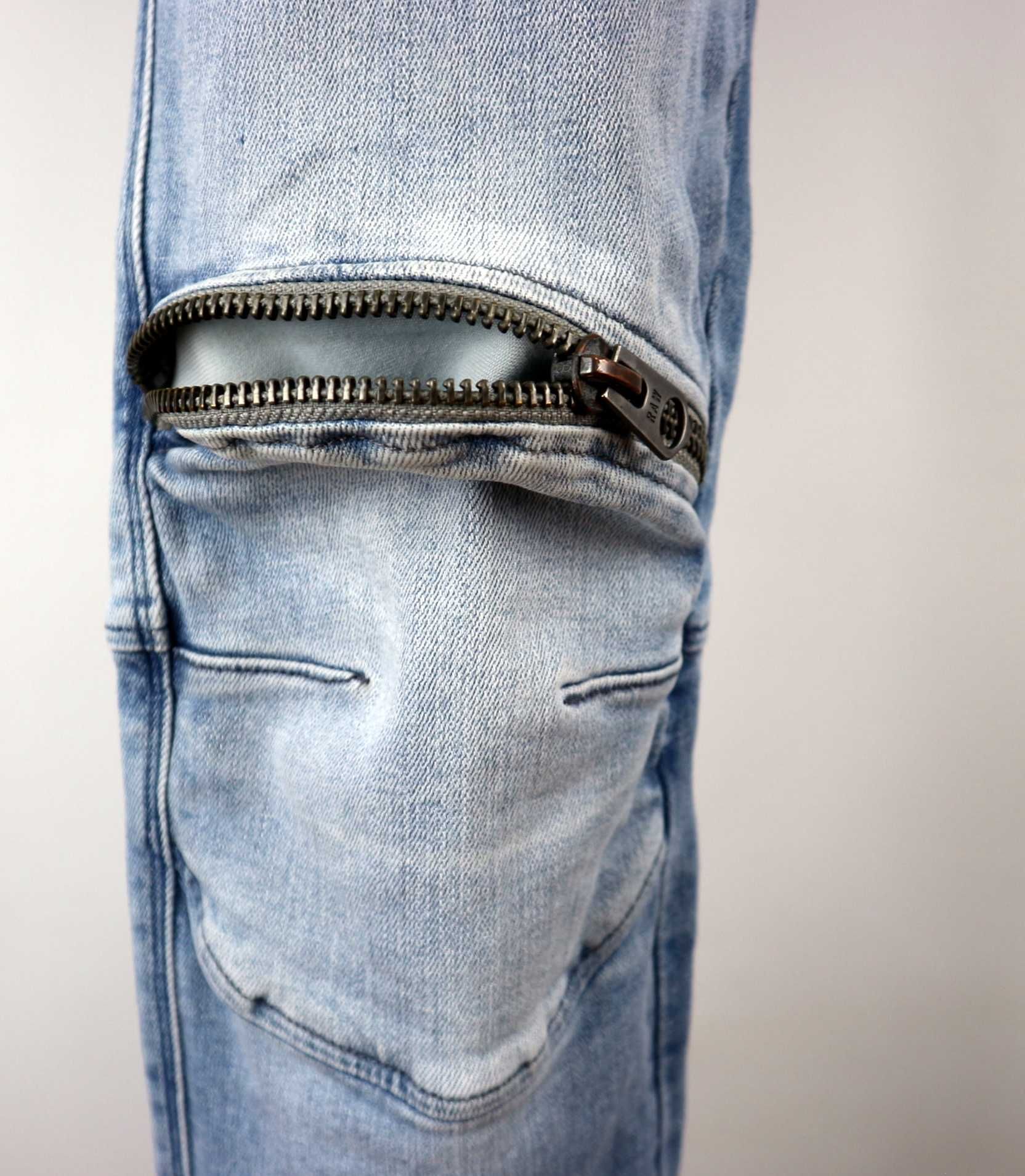 G-star 5620 3D Zip Knee Skinny spodnie jeansy W29 L32 pas 2 x 39/42 cm