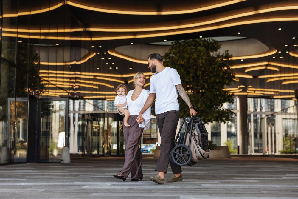 Wózek MUUVO ONE 2w1 Lekki Składany Gondola+Spacerówka +Adaptery