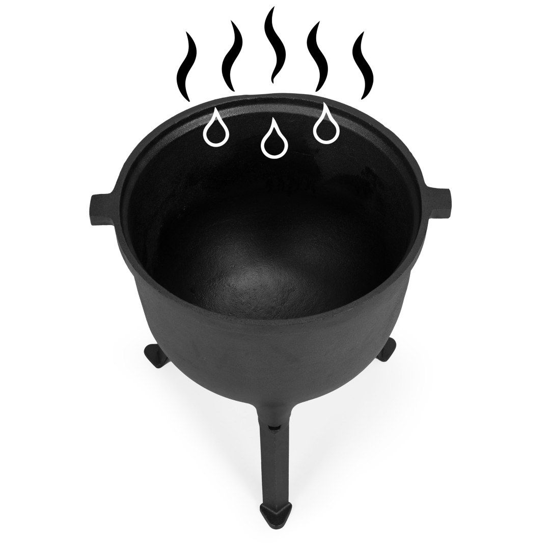 Kociołek żeliwny stojący 15L garnek myśliwski ognisko grill