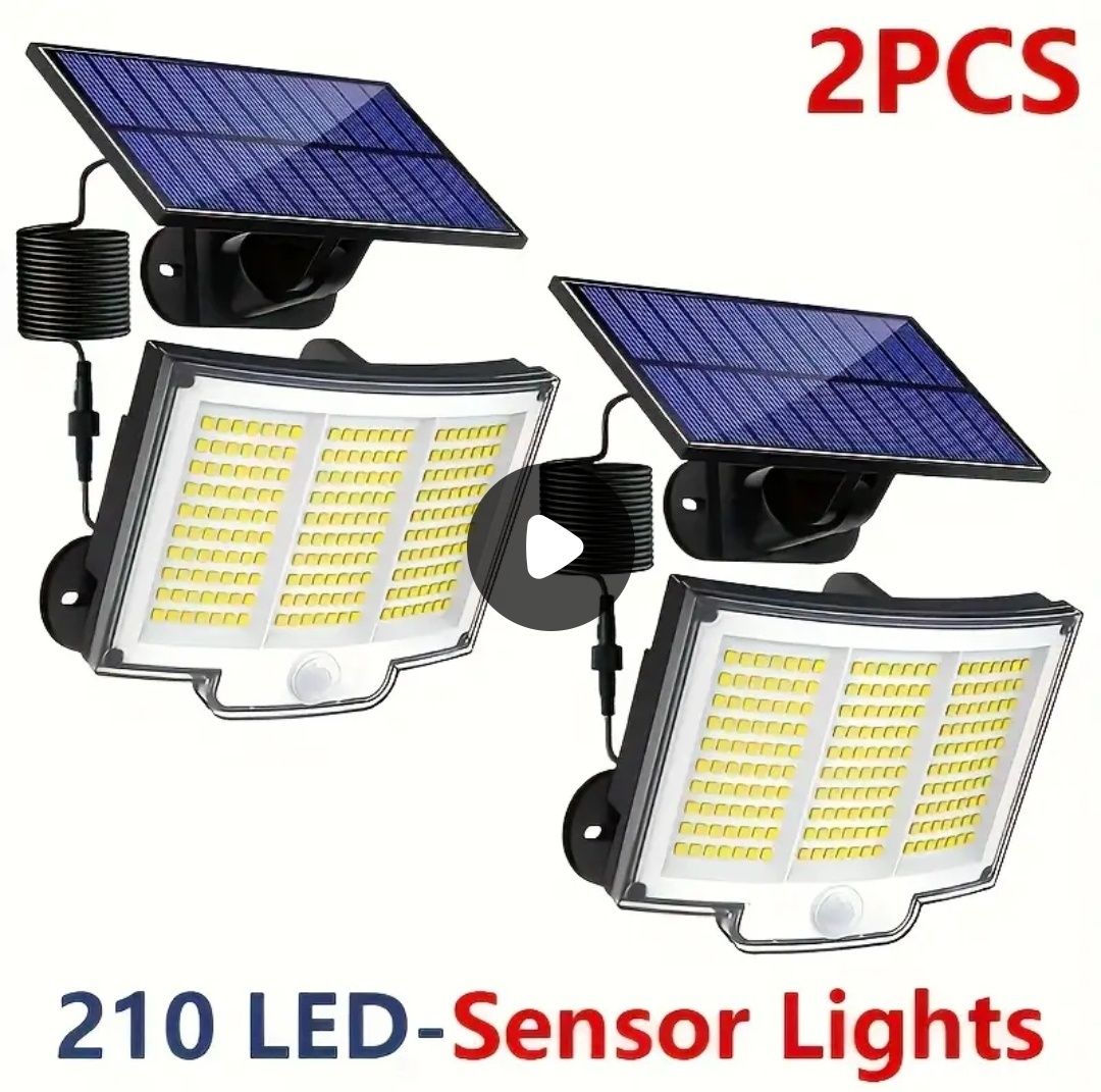 Dwie rewelacyjne lampy solarne LED z pilotami i czujnikami ruchu!