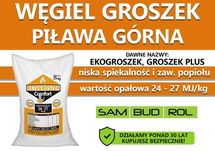 Węgiel GROSZEK (dawniej ekogroszek) PIŁAWA GÓRNA, niska spiekalność !