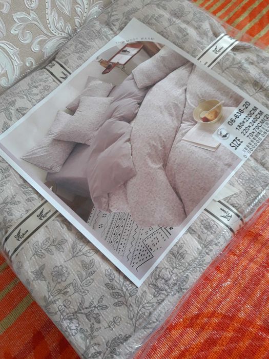 Двоспальна постільна білизна -  Муслін . Гарна якість !