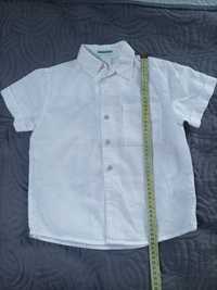 Koszula chłopięca biała z krótkim rękawem r. 116