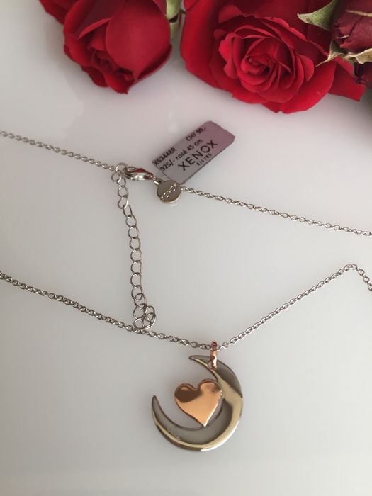 Срібна цепочка Xenox, Місяць & Серце, Австрія