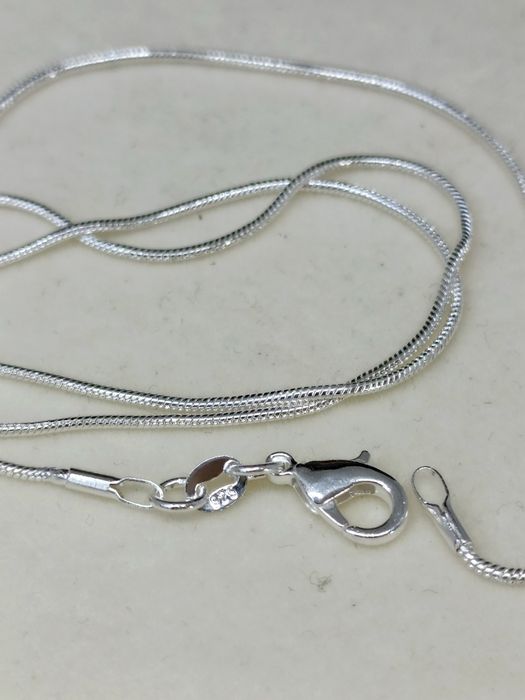 Srebrny 925 łańcuszek żyłka żmijka 50 cm nowy