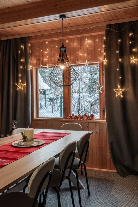 Domek w lesie z jacuzzi, magiczny klimat,narty,lodowisko,sanki