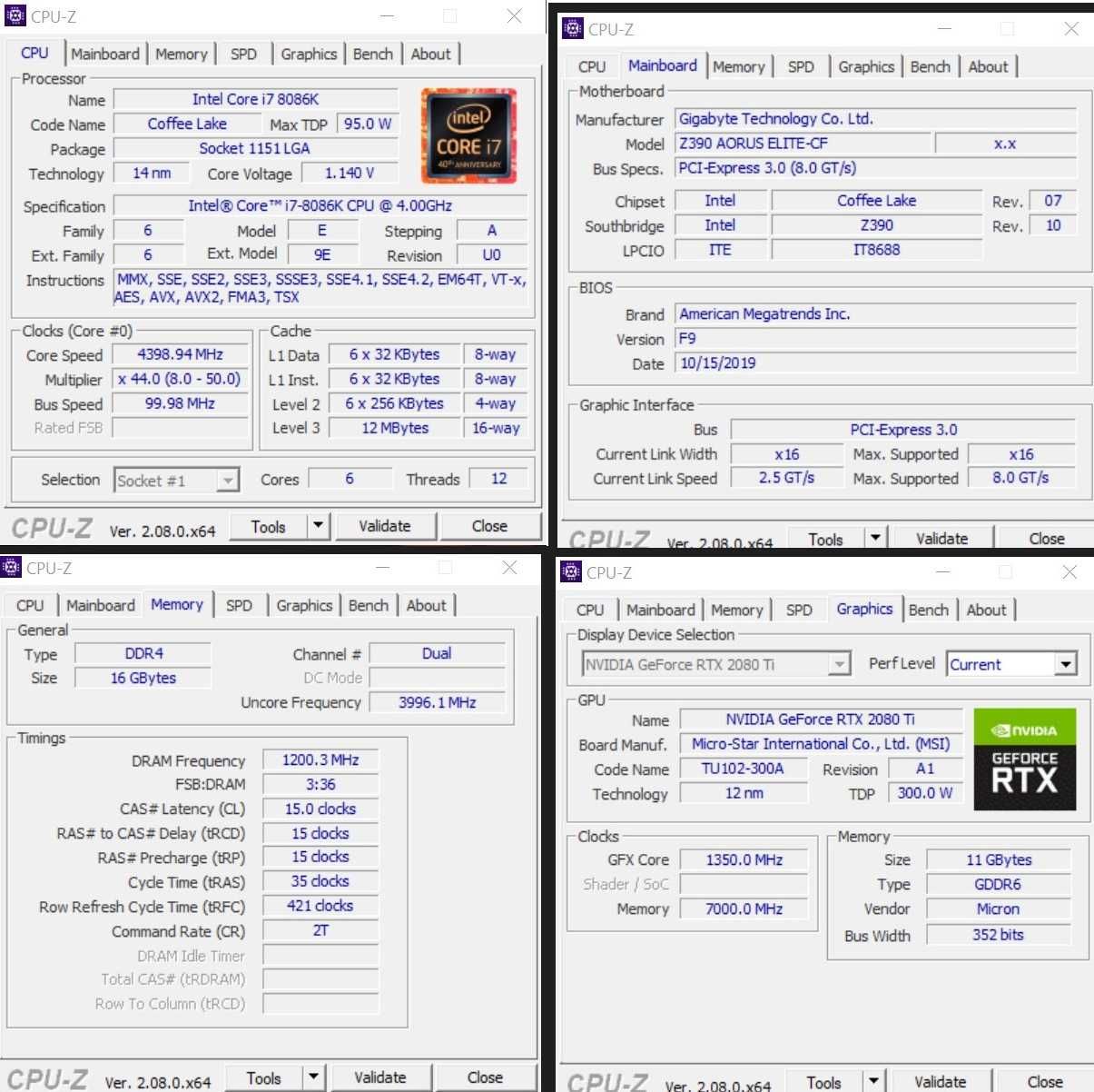 Игровой ПК | Intel i7 8086K/RTX 2080 TI 11GB/RAM 16GB/250SSD M.2