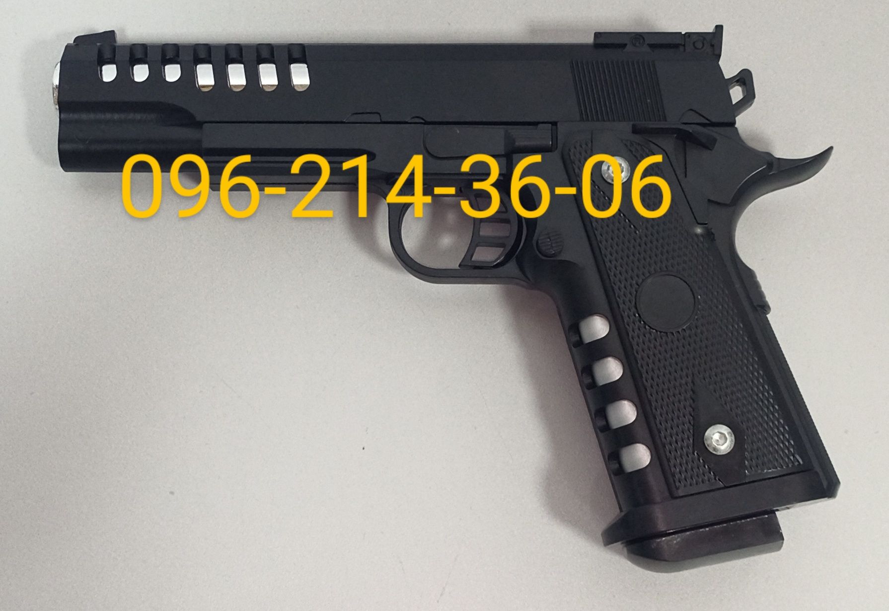 Детский пистолет Vigor + 1000 пулек, 22 см. металл, M688