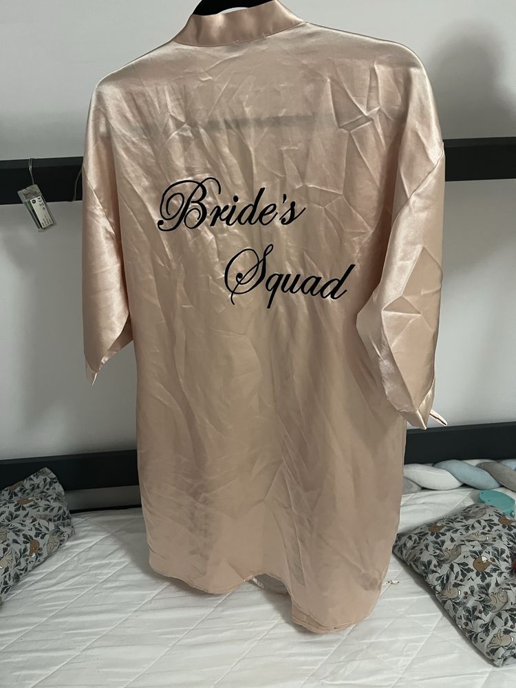 Szlafrok bride's squad rosegold M