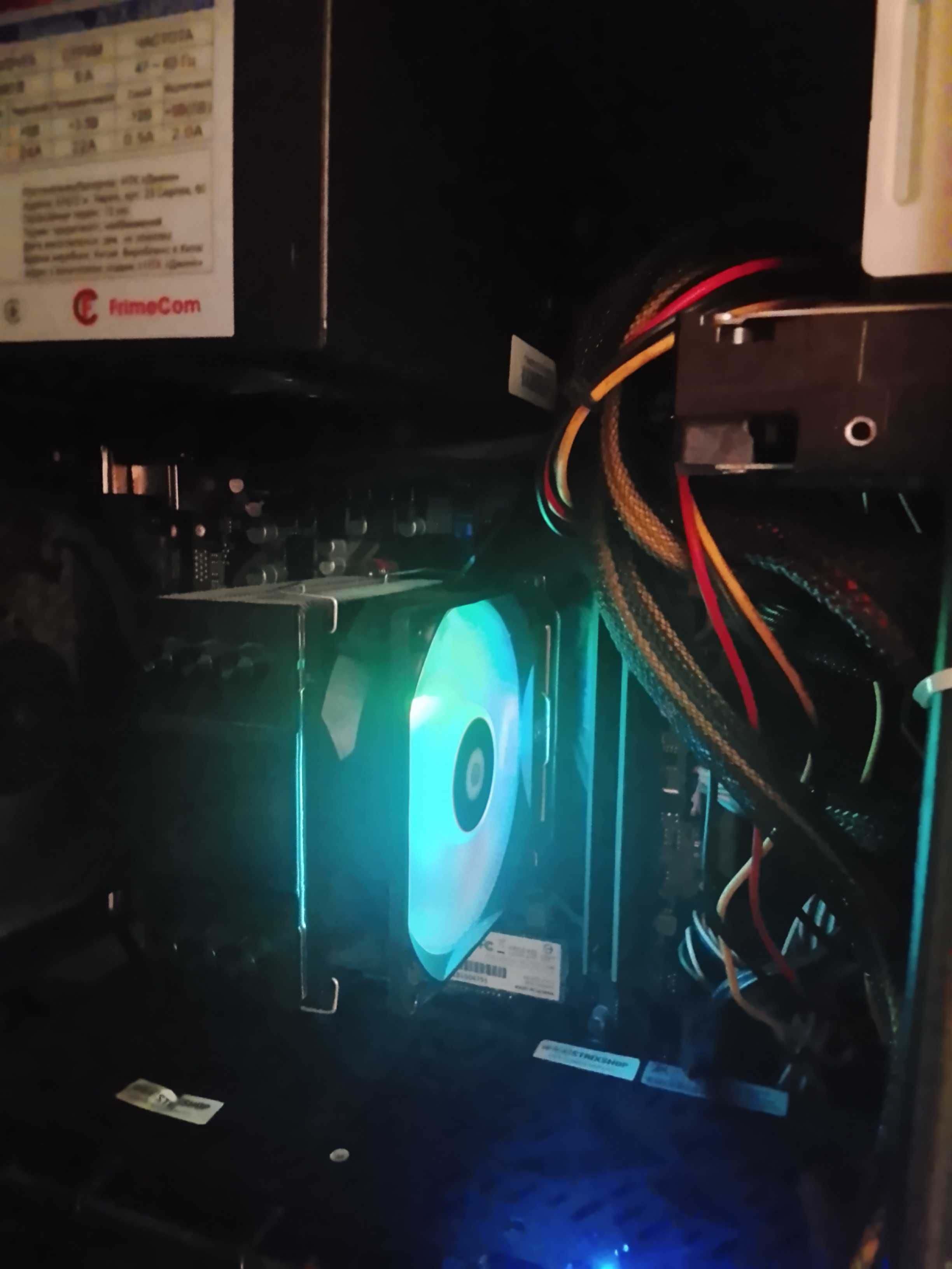Комплект под ключ А 520+Проц 3700x 8 ядер +12 GbRAM +видеокарта+куллер