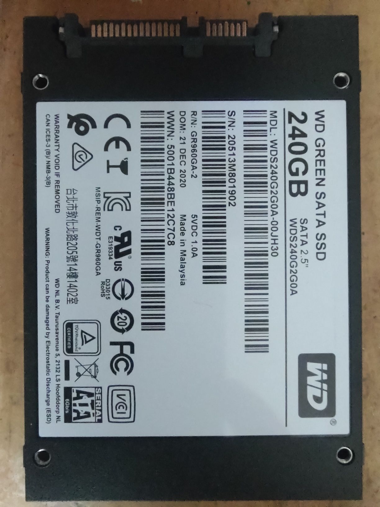 SSD WD 240 Гб, як новий, гарантія