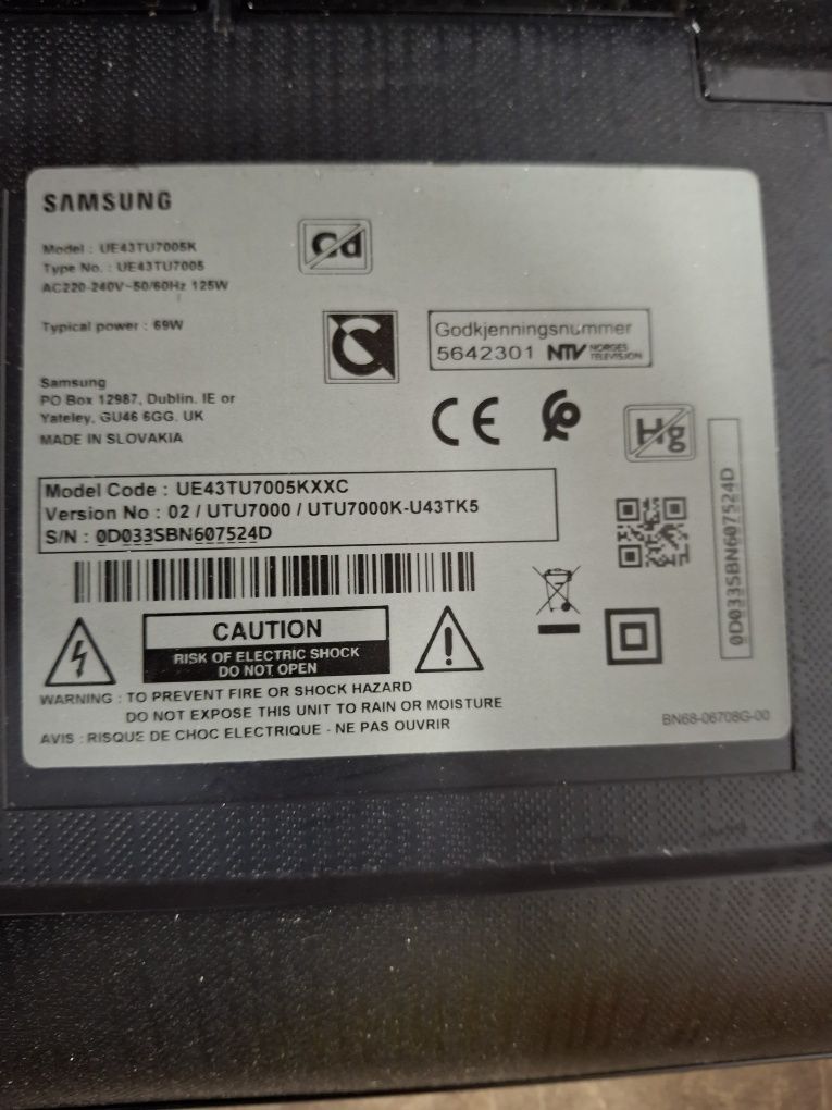 Main Samsung UE43TU7005K