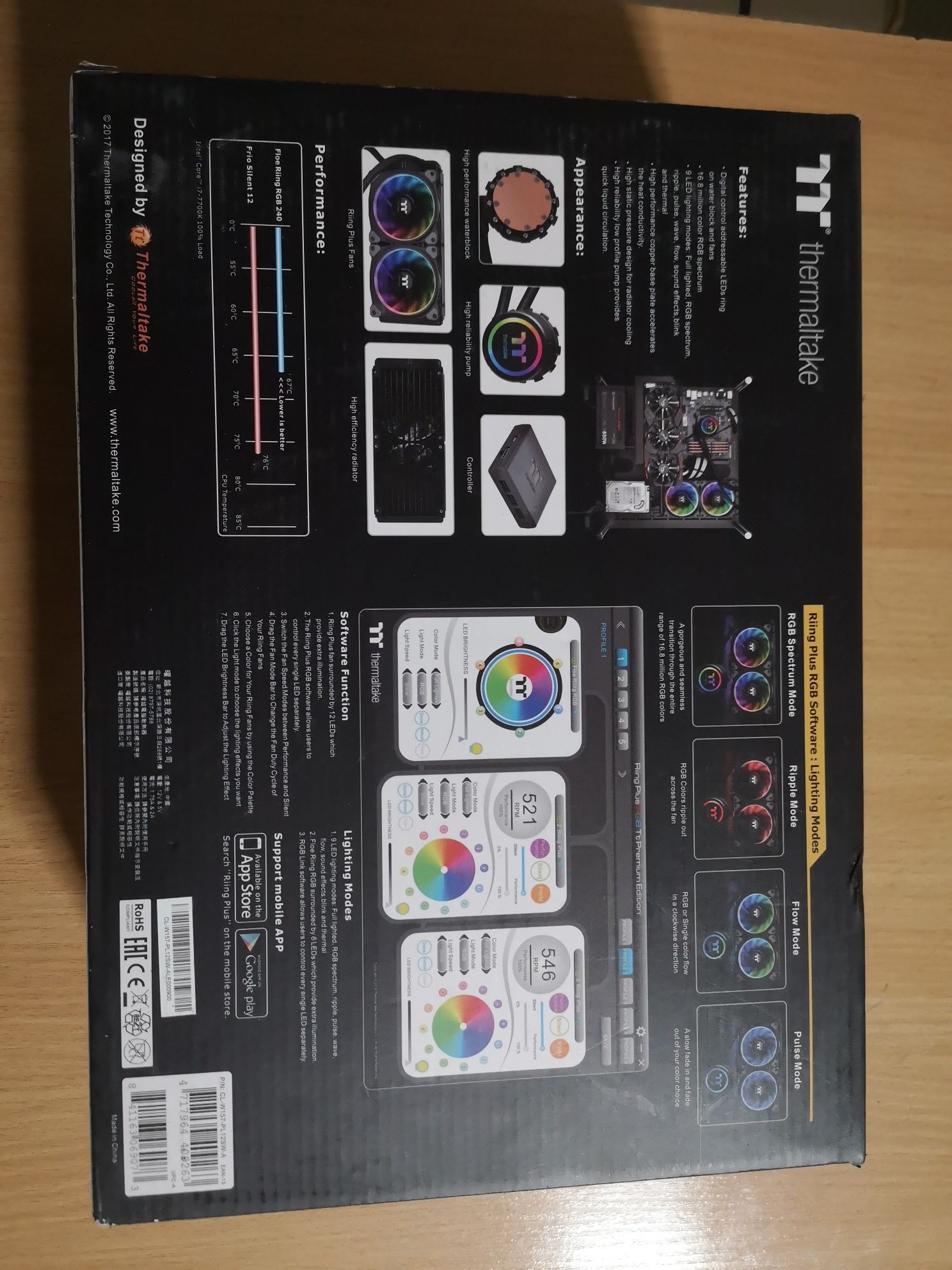 Водяное охлаждение Thermaltake flow riing 240 tt