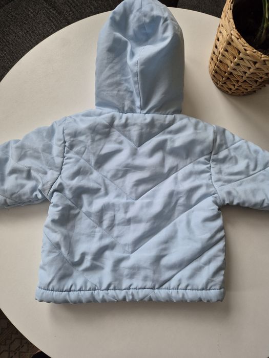 Błękitna niebieska kurtka niemowlęca zimowa 0-3 miesiące Cherokee używ