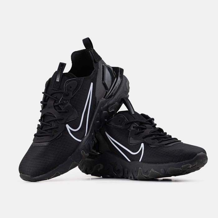 Чоловічі вологостойкі кросівки Nike React Vision (чорні) на демісезон