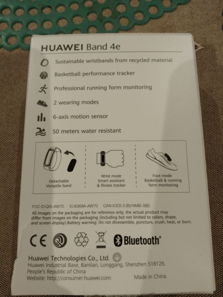Huawei opaska, Band 4e zegarek