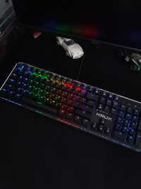 Klawiatura krux comet rgb outemu brown