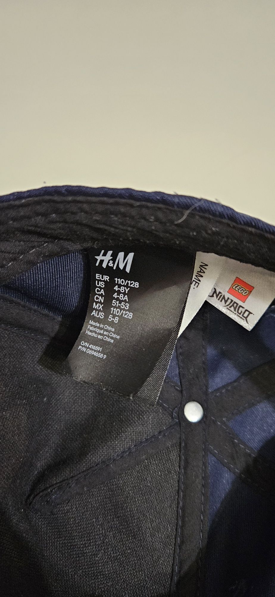 Б/у H&M Lego Нінзяго кепка бейсболка 4-7р