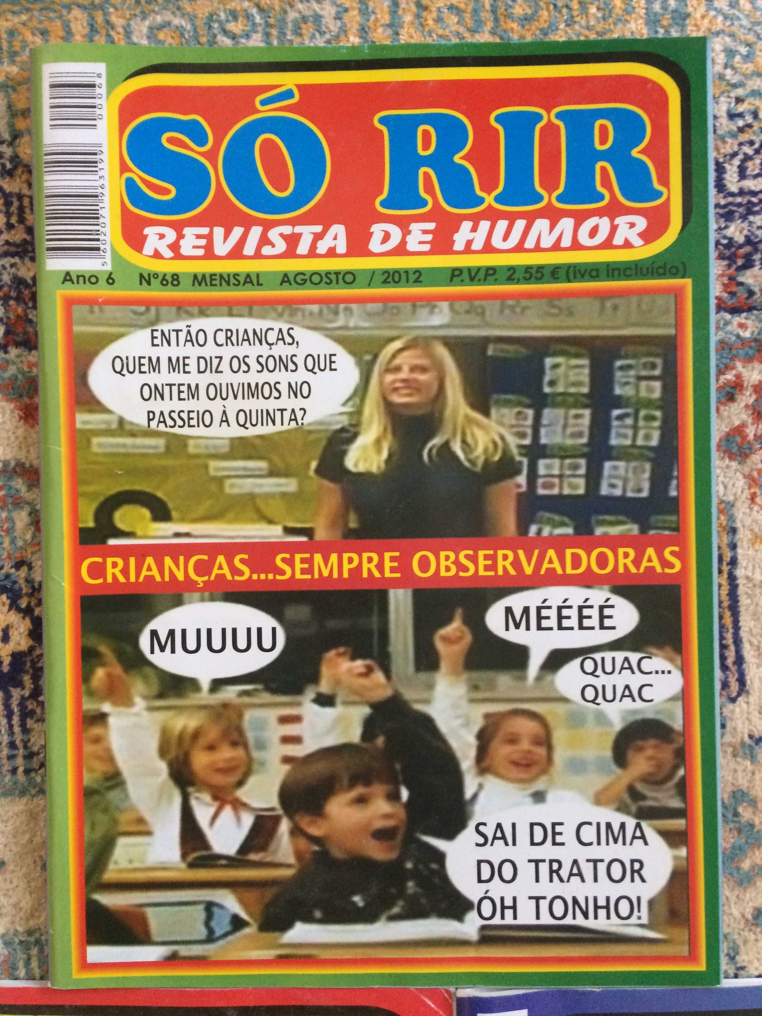 3 revistas ''só rir''. revista humor