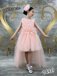 PROMOCJA Morelowa tiulowa asymetryczna sukNIA księżniczka ze spinką 7