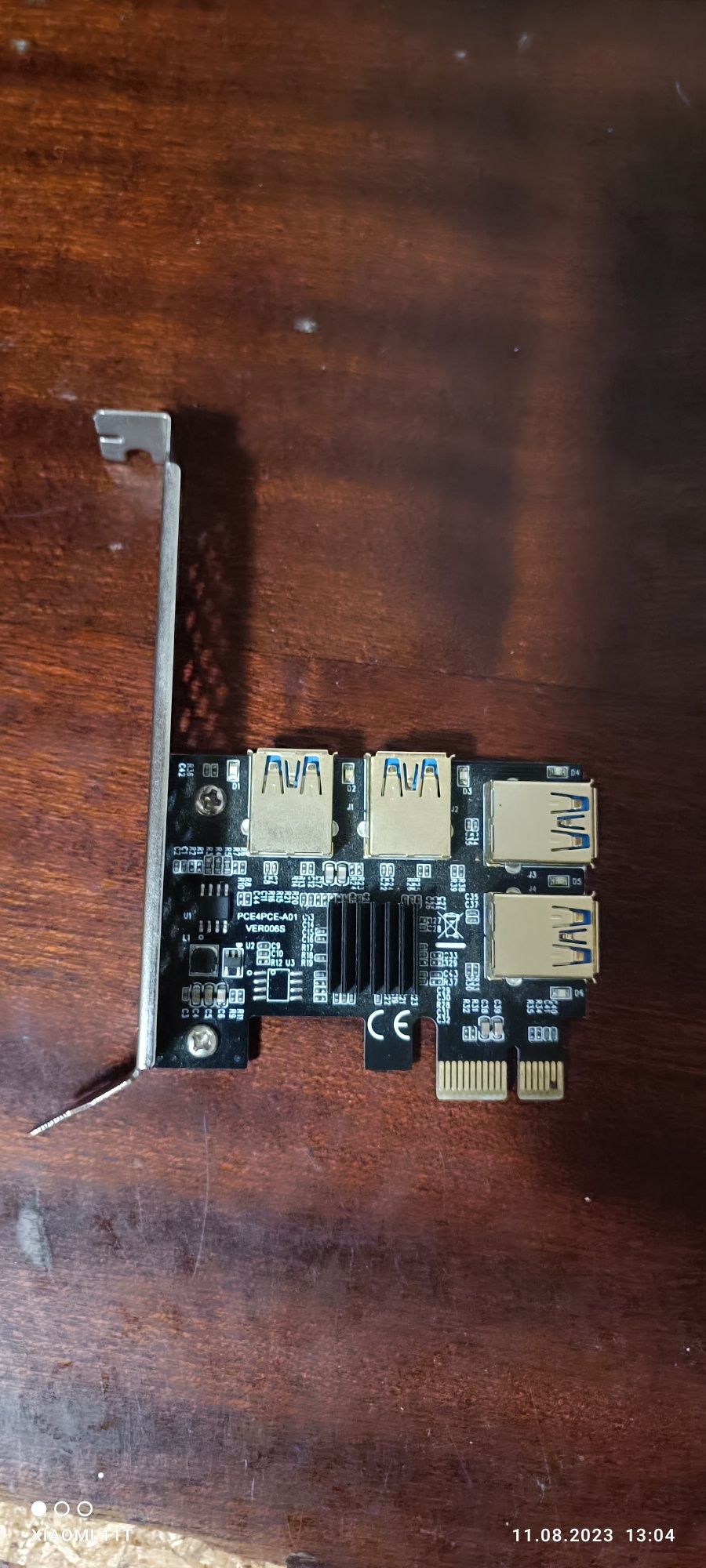 Адаптер плата расширения PCI-e на 4 USB