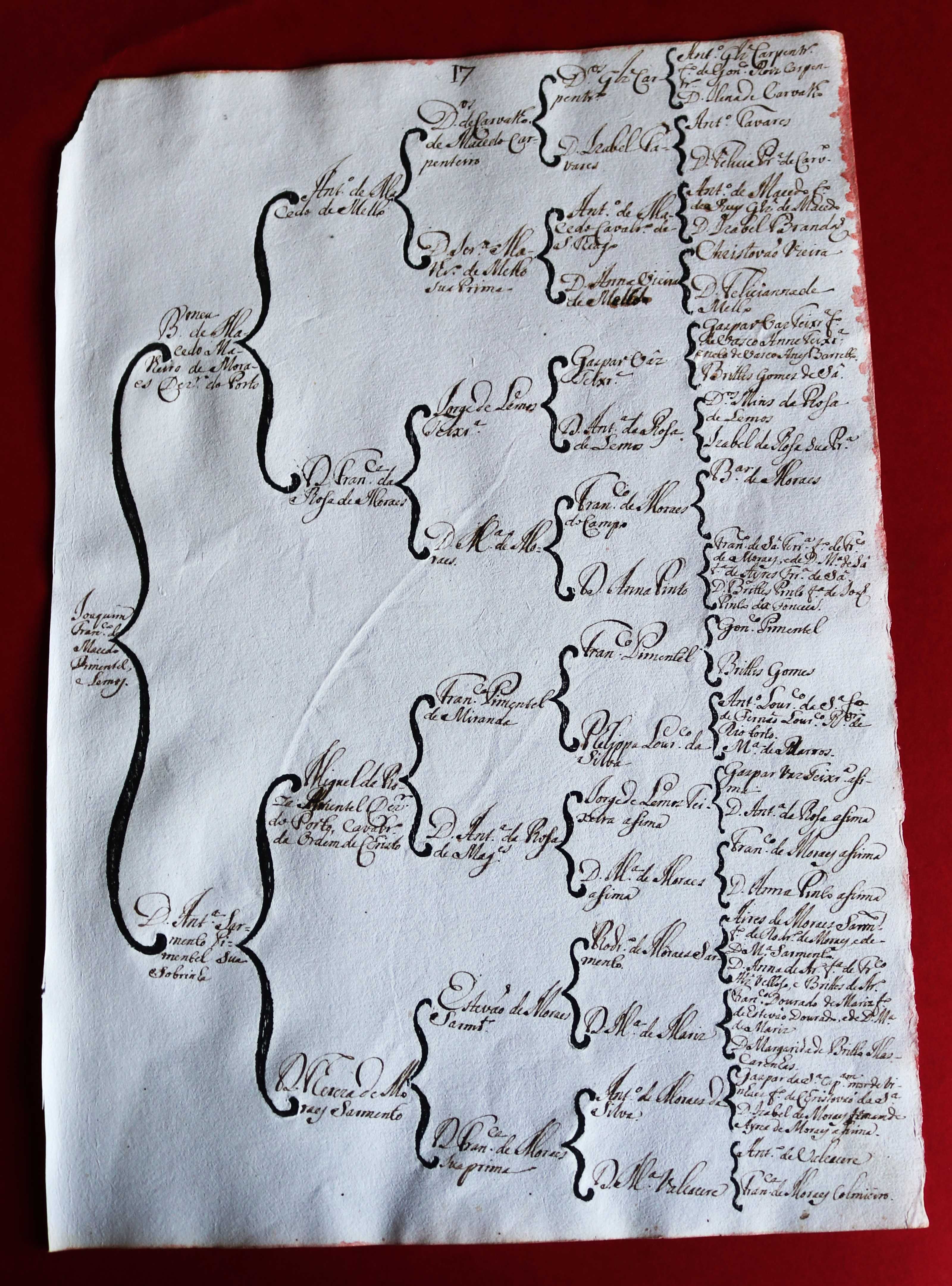 Costados de Bartolomeu de Macedo Malheiro de Moraes, Porto 1746