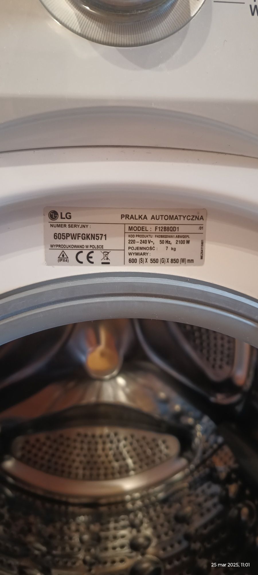 Pralka LG F12B8QD1