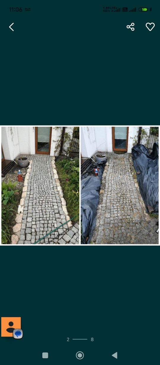 Mycie kostki,elewacji,dachów,przeszkleń itp